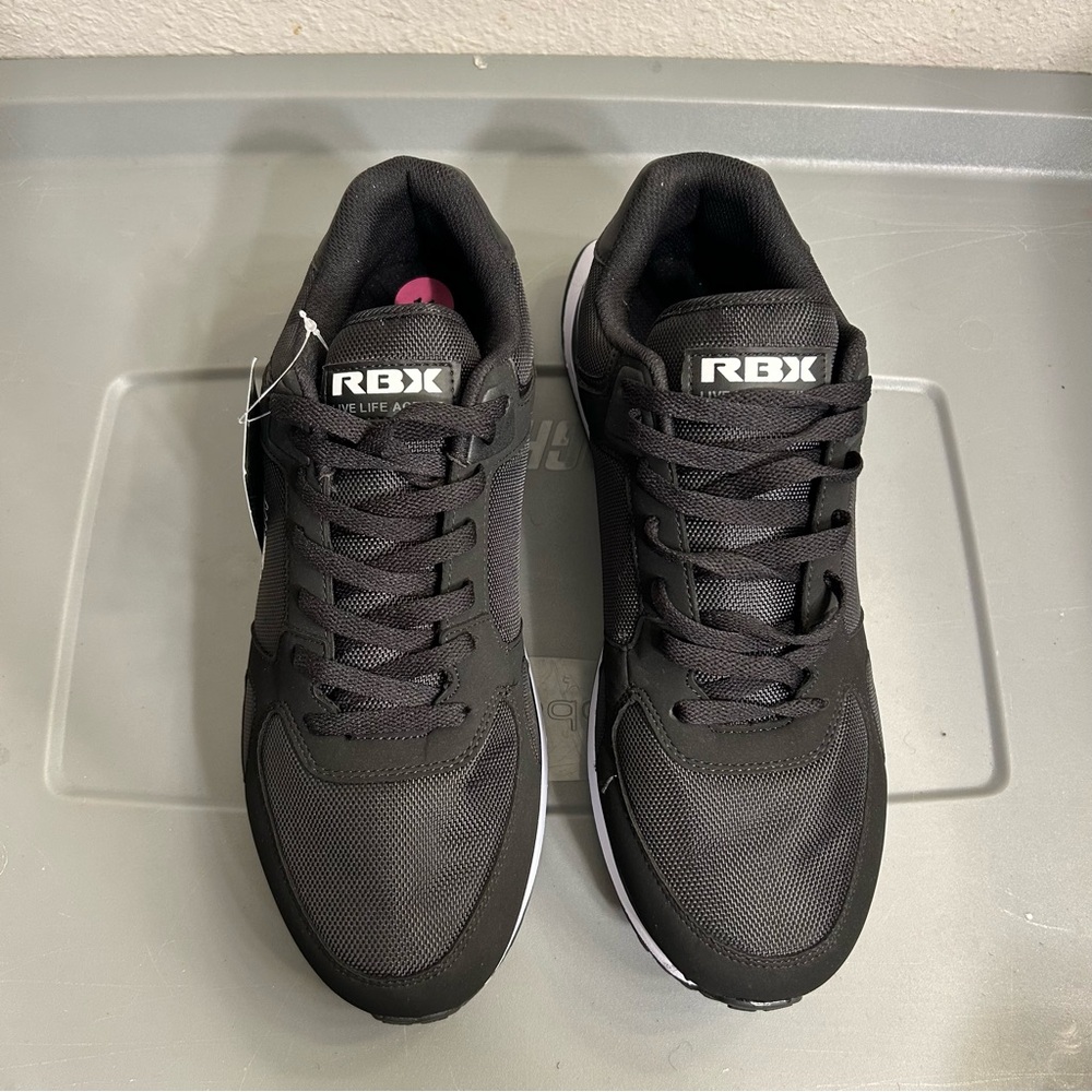 RBX Black Sleek Low-Top Athletic Shoes